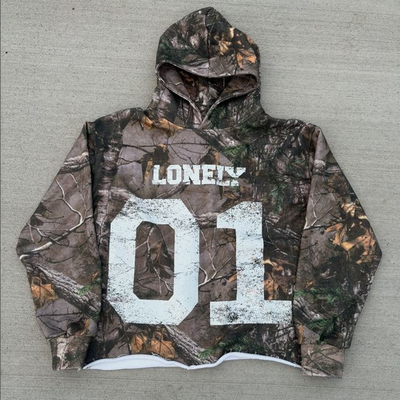 Unisex All Over Print Camouflage Hoodie in Custom Terry Cotton and Cropped Design