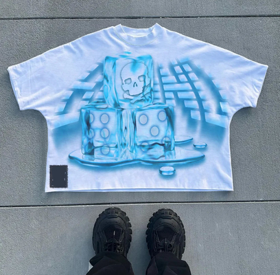Custom 100% Cotton Boxy Fit Vintage Acid Washed T Shirt Sun Faded Graphic T Shirts Men OEM/ODM Support OEM/ODM Service
