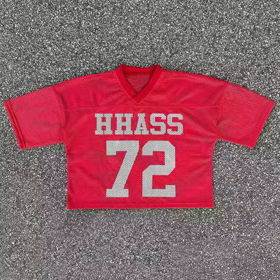 Custom Sports Shirt Manufacturer High Quality Polyester Vintage Soccer Mesh T-Shirts Boxy Jersey Football T Shirt for Men