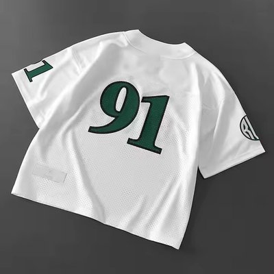 Custom 2025 Classic Retro Jerery Football V-Neck Satin Polyester Mesh T Shirt High Quality Soccer Football T-Shirt for Men